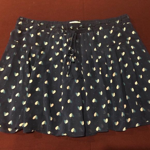 AEO Chiffon Heart-print Skater Skirt - Picture 1 of 7